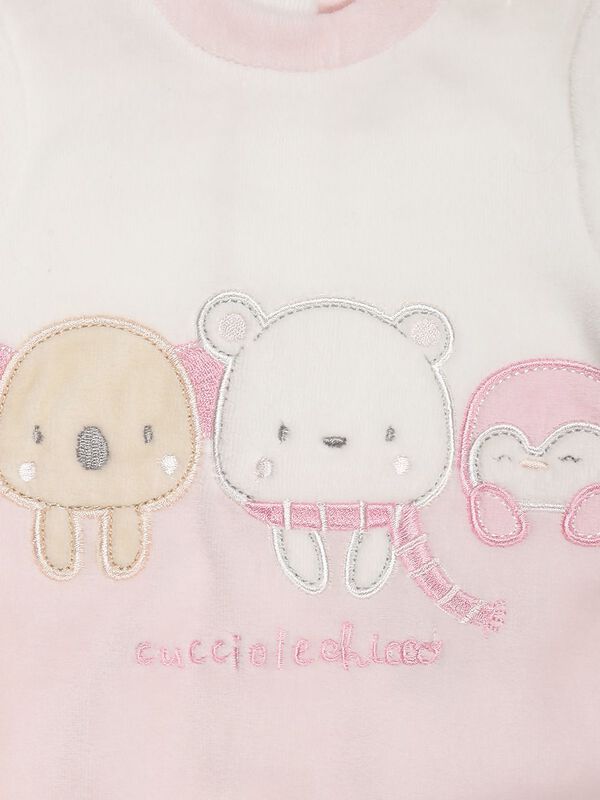 Velour Babysuit-Back Opening image number null